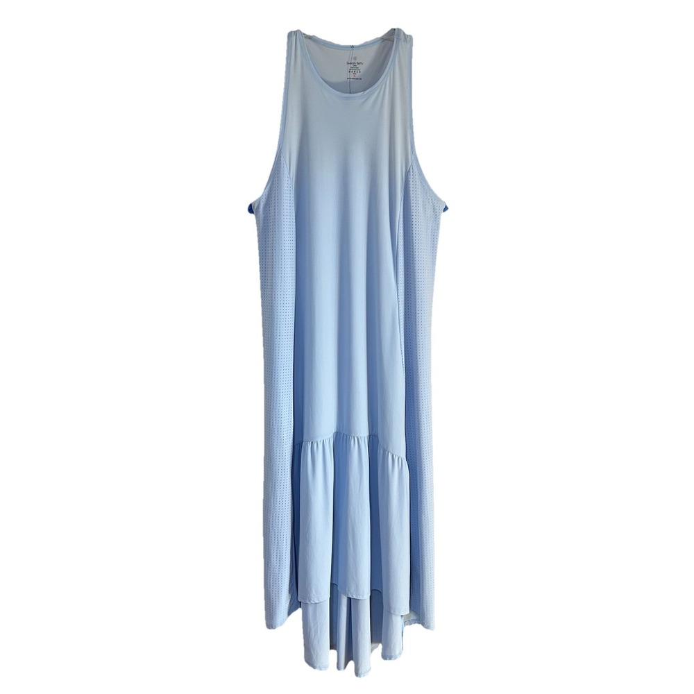 Sweaty Betty London Small Explorer Ace Hilo Midi Dress Breeze Blue Racerback NWT